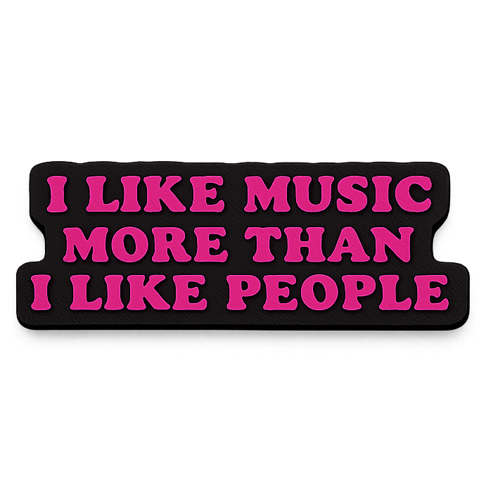 I Like Music More Than People Bead