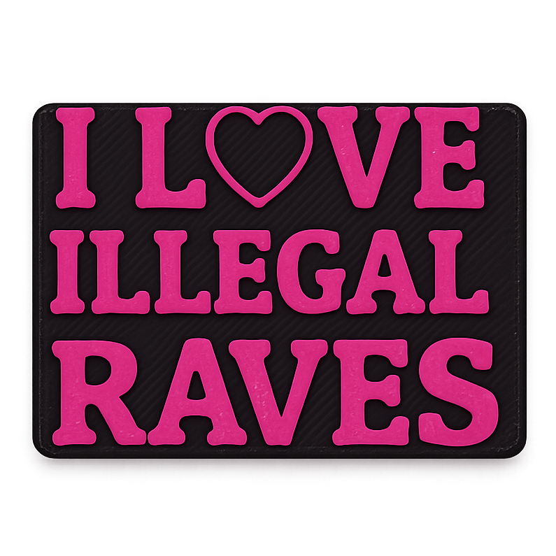 I Love Illegal Raves Bead