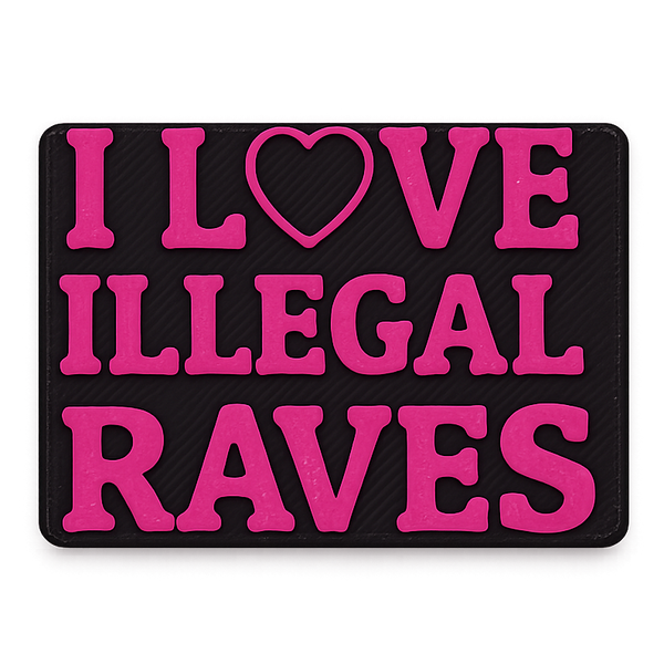 I Love Illegal Raves Bead