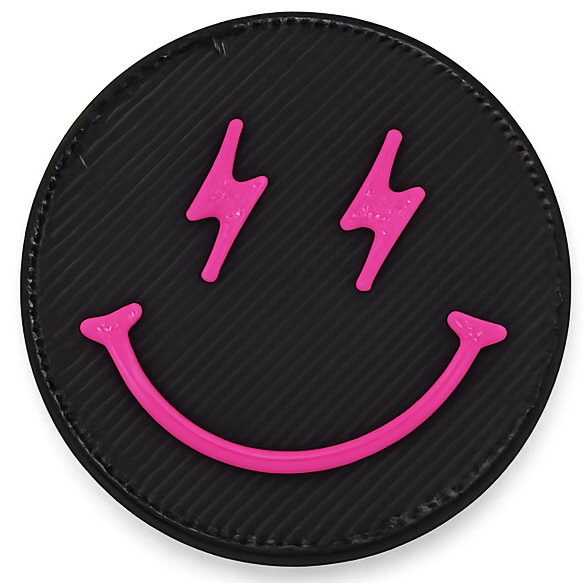 Smiley Face with Lightning Bolts Bead