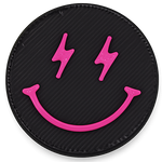 Smiley Face with Lightning Bolts Bead