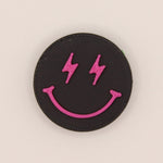 Smiley Face with Lightning Bolts Bead