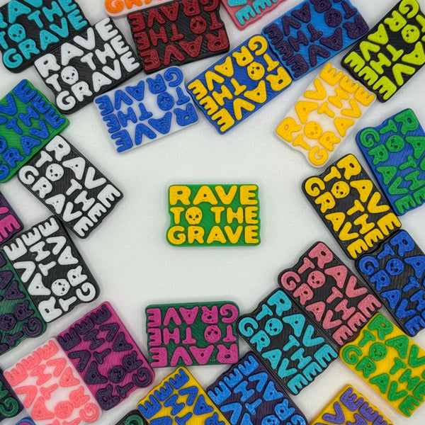 Rave To The Grave Skull Bead