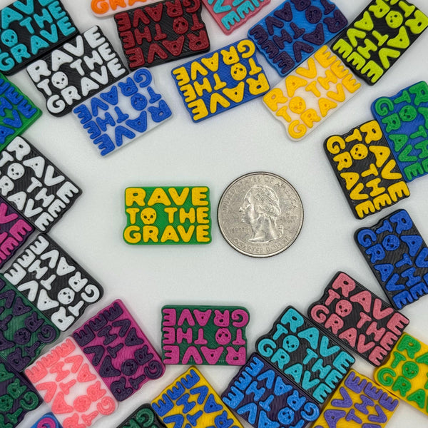 Rave To The Grave Skull Bead
